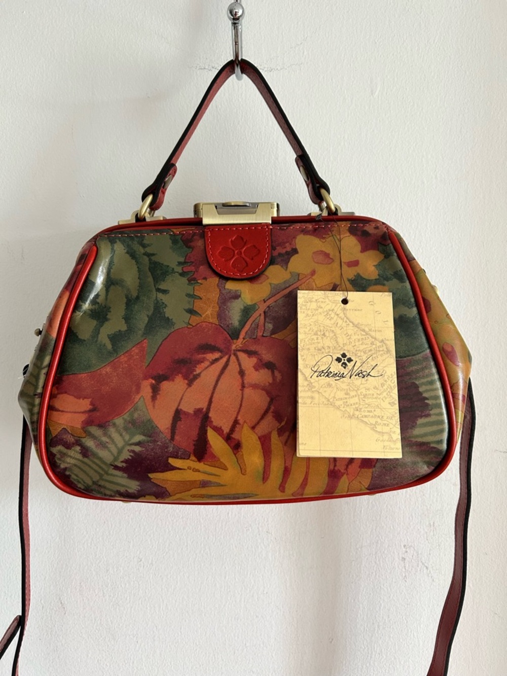 PATRICIA NASH floral colorful Italian leather purse